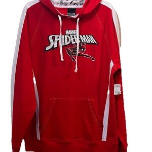 Marvel SPIDER-MAN Universal Graphic Hoodie With White Accent Stripes NWT  Sz L